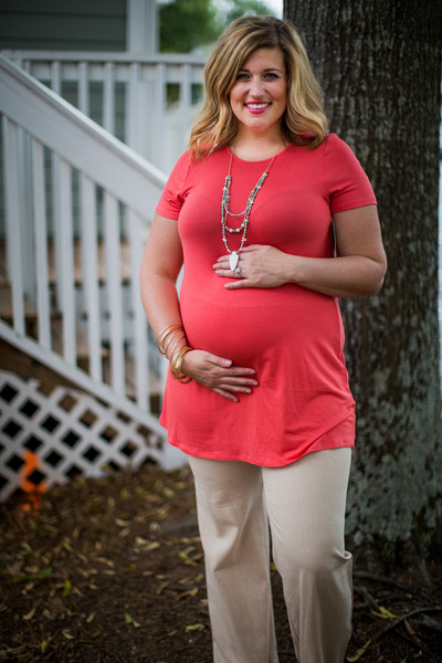 Linen Maternity Pants in Khaki