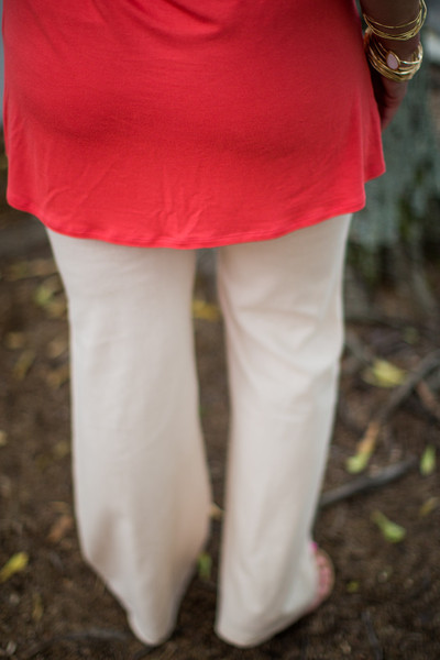 Linen Maternity Pants in Khaki