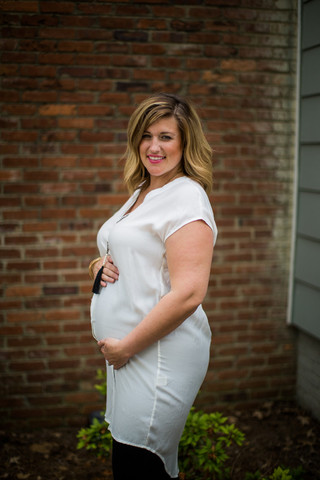 WEB EXCLUSIVE: Button Up Maternity Top in White